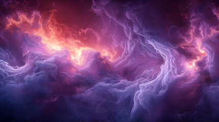 Abstract Purple and Orange Swirls Background