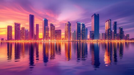 Fototapeta premium The Vibrant City Skyline