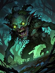 Frightening Goblin in the Forest