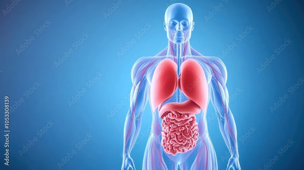 Poster exploring human anatomy a comprehensive visualization of the respiratory and digestive systems