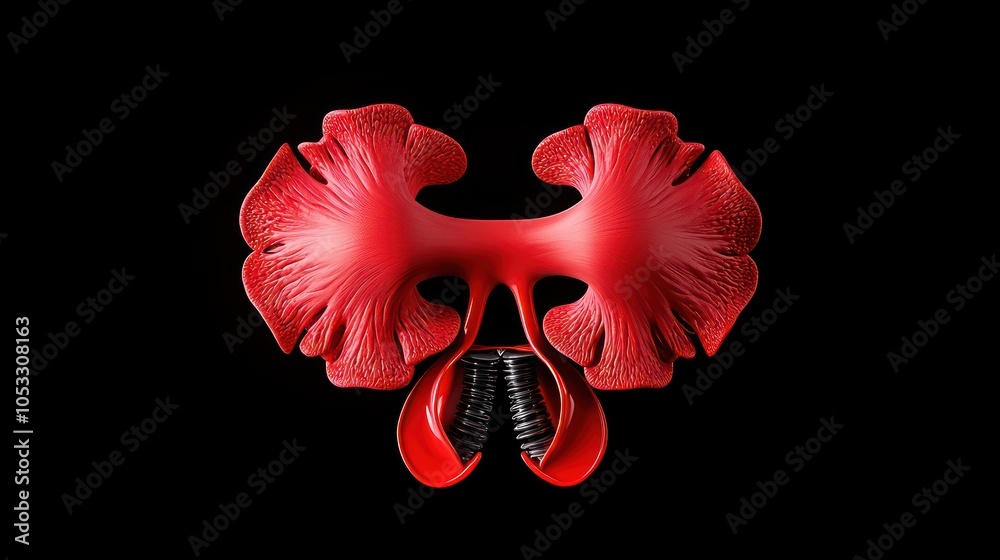 Aufkleber Intricate biological structure an artistic representation of a unique organ mimicking natural forms