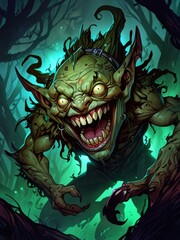 Frightening Goblin in the Forest