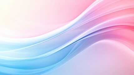 Flowing pastel waves create a serene and calming abstract background, AI