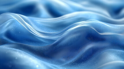 Fototapeta premium Abstract Blue Wavy 3D Background