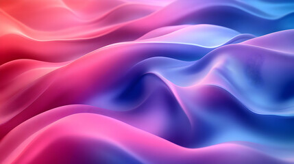 Obraz premium Abstract 3D Background with Pink and Blue Wavy Shapes