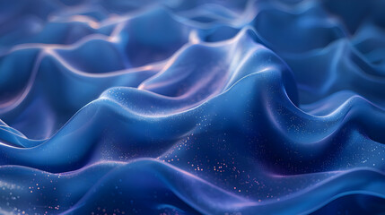 Abstract Blue 3D Background with Shimmering Particles