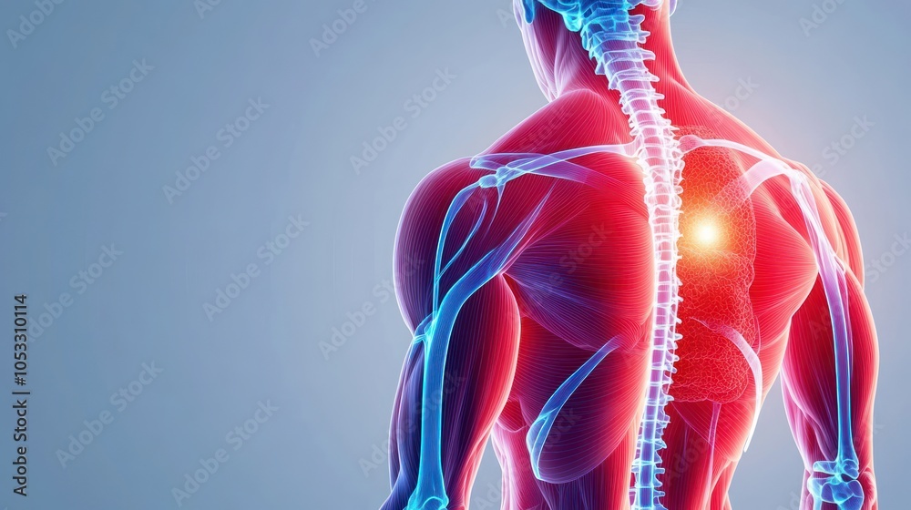Aufkleber Exploring the human anatomy a detailed view of the spinal structure and nervous system functionality