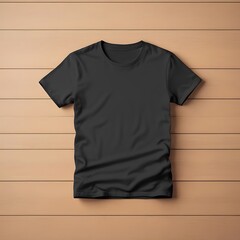 Black t-shirt mockup front and back