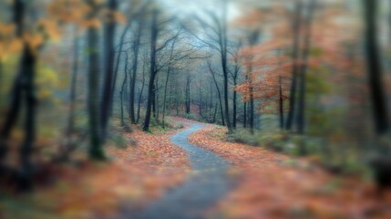 Obraz premium Autumn Forest Trail