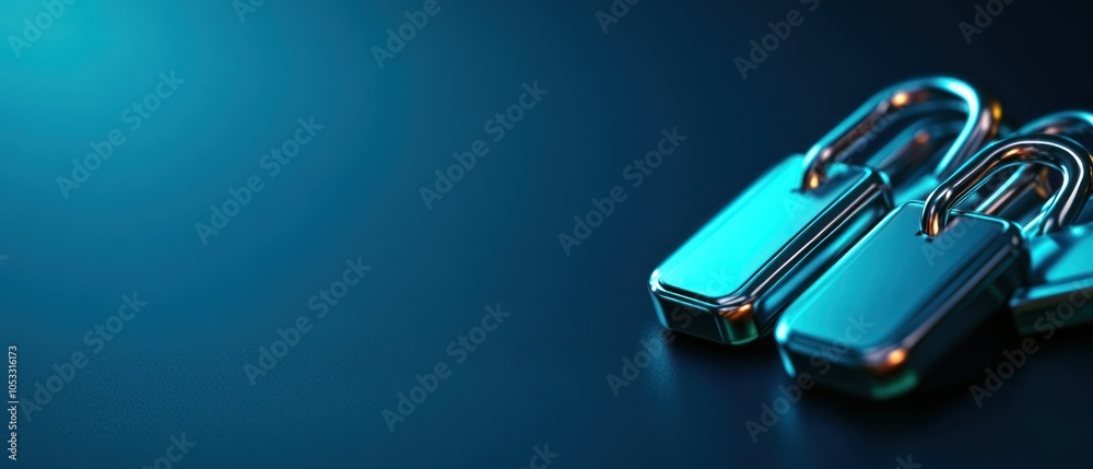 Poster Modern lock design in a minimalist setting showcasing security and protection concepts