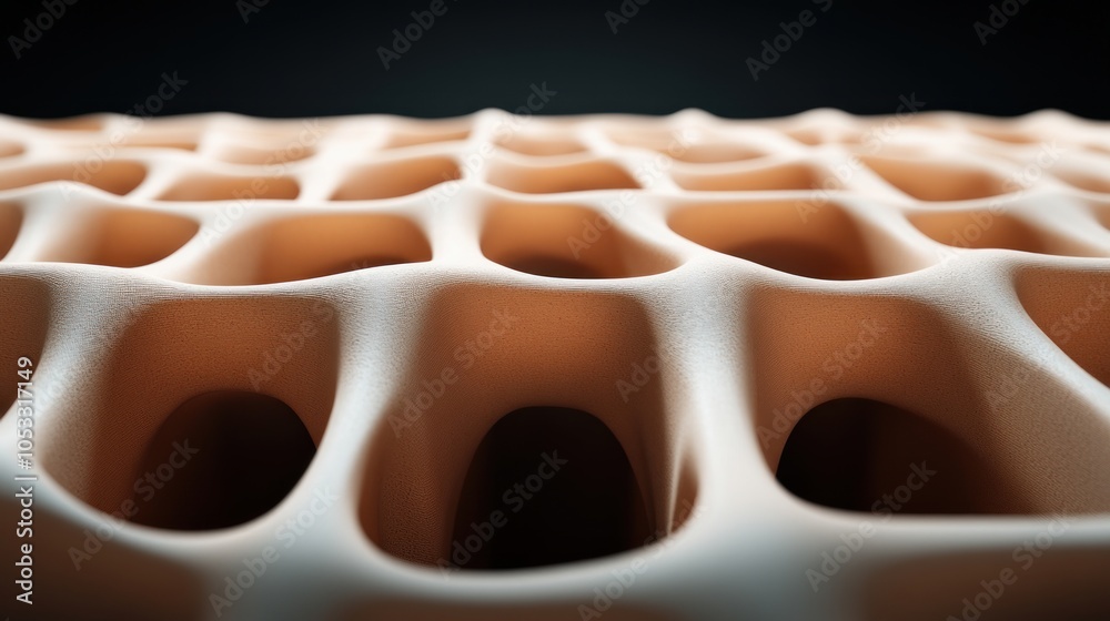 Poster Exploring the intricate design of a porous surface the intersection of art and technology in material innovation