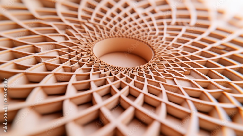 Aufkleber Exploring intricate geometric patterns in modern design a focus on depth and texture