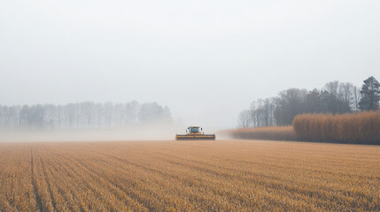 Fototapeta premium tractor in the field