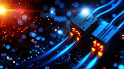 Exploring the vibrant intersection of technology and light in modern circuitry visuals