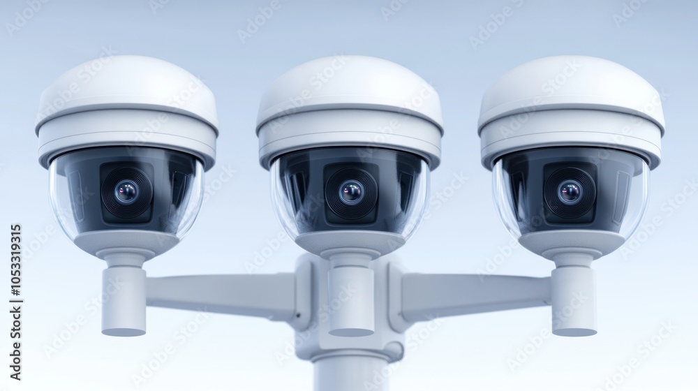 Poster advanced surveillance systems exploring the role of security cameras in modern safety solutions