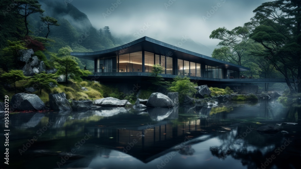 Poster architecture integrating seamlessly with the surrounding natural environment