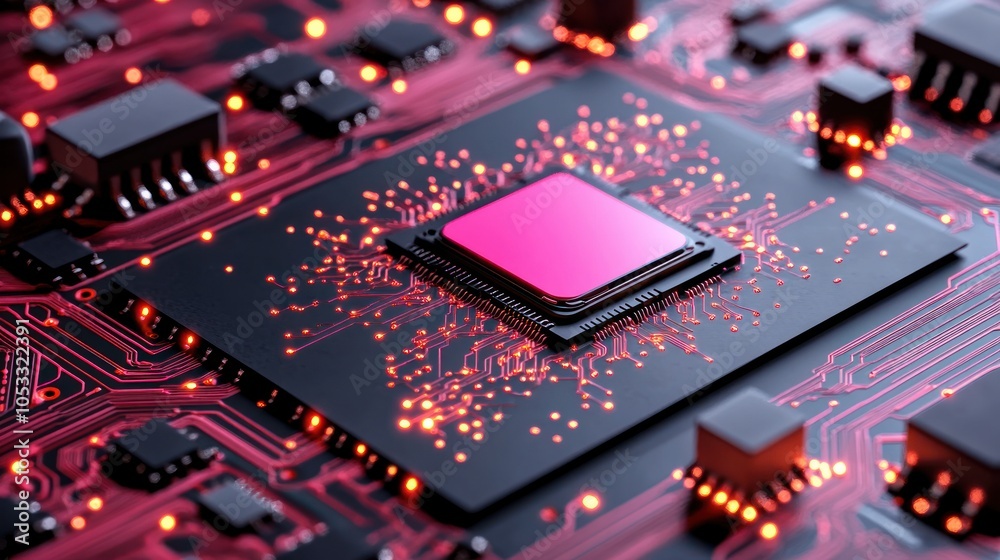 Fototapete exploring the depths of microchip technology a close-up on modern circuitry innovations and their im