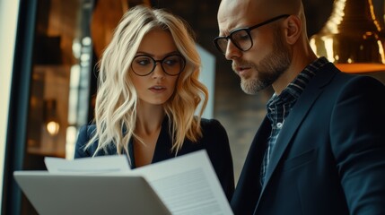 Fototapeta premium The Professionals Reviewing Documents