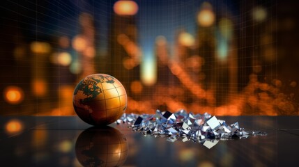 Economic policy impact on GDP growth with government reports and global market analysis