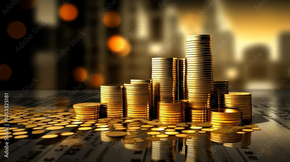 Poster finance circulation represented by money flow and financial data analysis