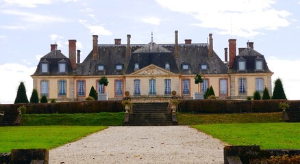 Château de la Motte Tilly du XVIIIe siècle style Louis XV dans l'Aube, région Grand Est france, europe