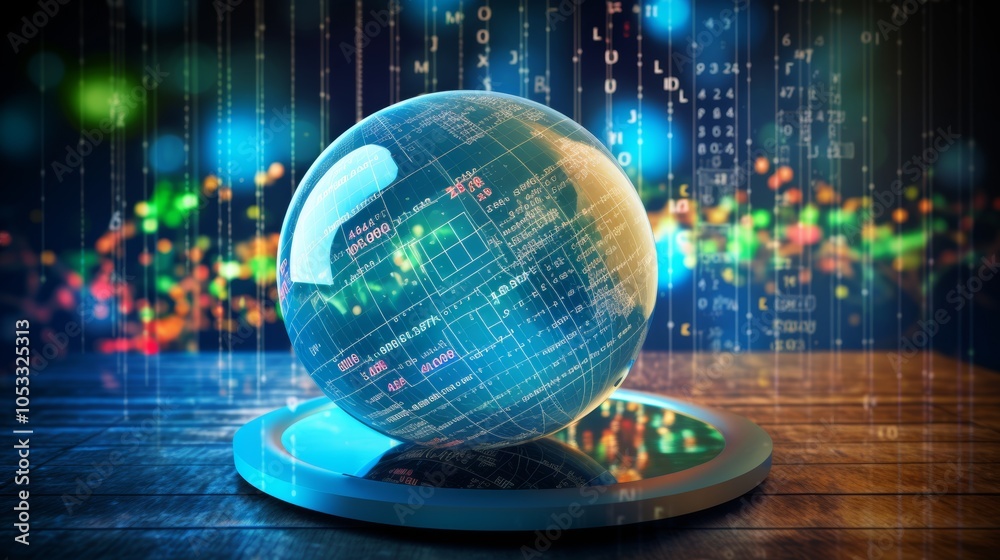 Aufkleber financial forecast showing future market trends with predictive graphs and analytics