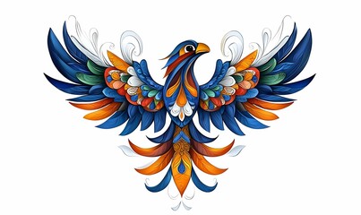 Fototapeta premium Vibrant and majestic phoenix a stunning representation of transformation and resilience in modern artistry