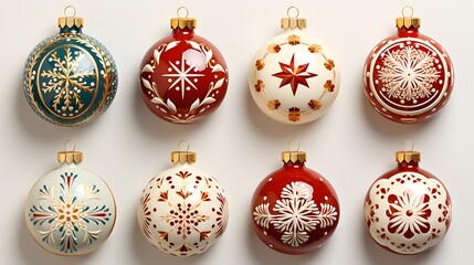 beautifully crafted Christmas ornaments with intricate designs