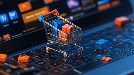 Product recommendation engine AI system suggesting personalized user shopping options. copy space. AI generated