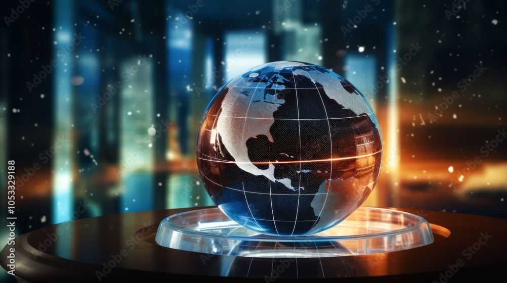 Poster supply chain forecast showing future trends with predictive analytics and global market projections