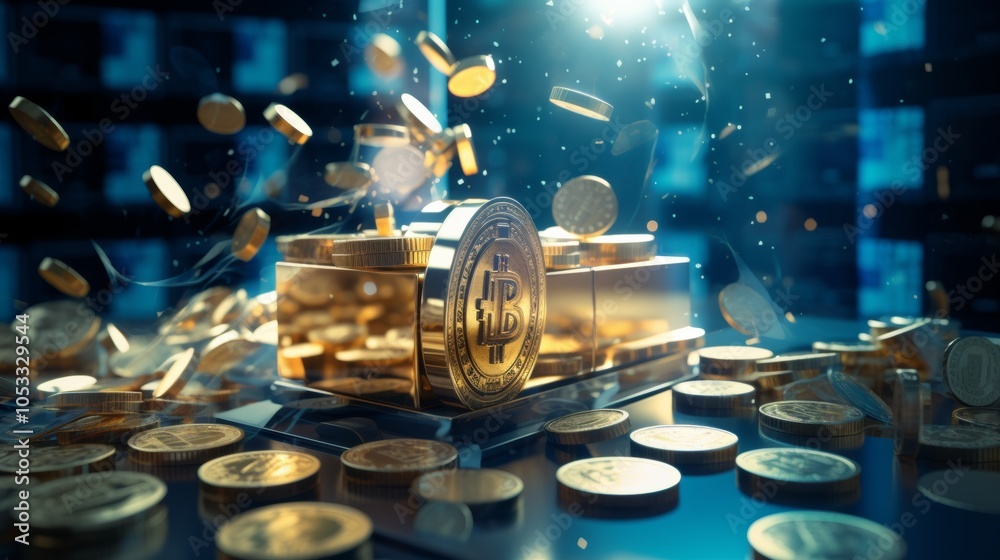 Aufkleber transactions in wealth management represented by secure digital payments and financial documents