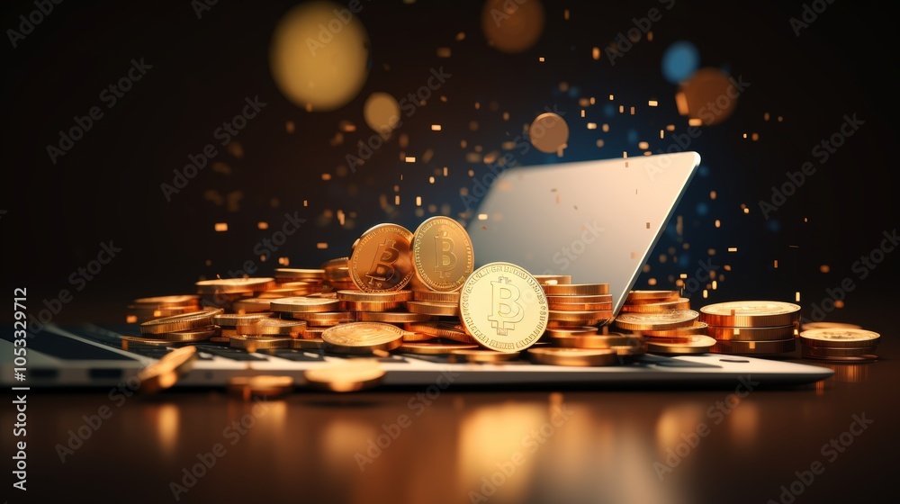 Aufkleber Transactions involving wealth and finance represented by digital payment methods and secure platforms
