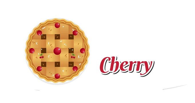 Cherry pie day motion video, ideal for Cherry pie day celebration