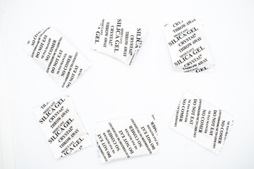 silica gel on white background