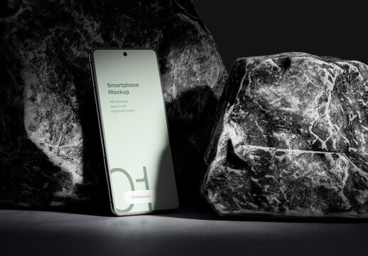 Realistic Smartphone Mockup for App UI and Mobile Design Presentation