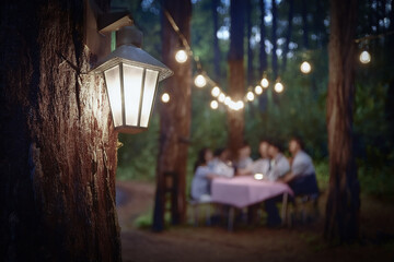 Working space in wooded area of villa