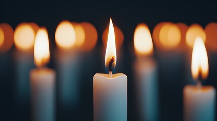 Candles Burning Brightly in the Darkness of Hanukkah