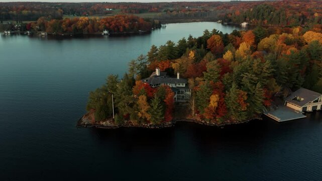 4K drone video of Muskoka, Ontario in the Fall.