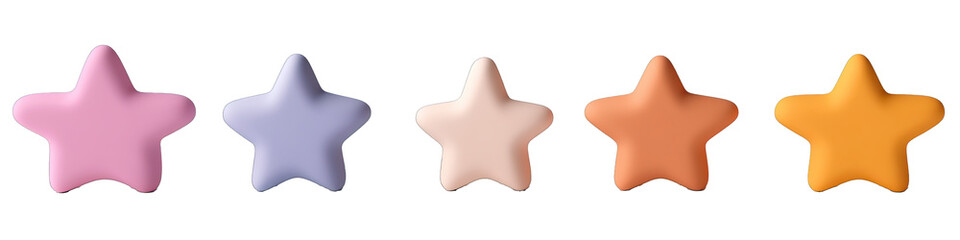 Obraz premium Star in Cartoon Style. Isolated on a Transparent Background. Cutout PNG.