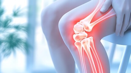 Woman with knee pain