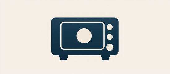 Clean and detailed glyph icon for television broadcasting, perfect for communication themes.