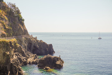 Naklejka premium coastal line in Italy