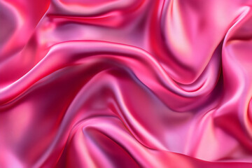 Obraz premium Material background of pink silk fabric flowing and forming elegant folds fashion, clothing and textile design concept