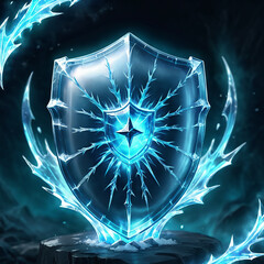 Fototapeta premium Crystalline Shield of Frost and Ice