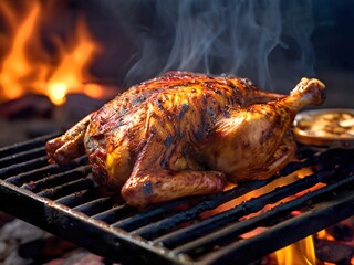 camping, grill, charcoal, kitchen, cooking