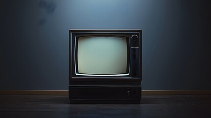 Retro tvs tv with Green Screen Mock Uptv set with green mock-up background, generative ai