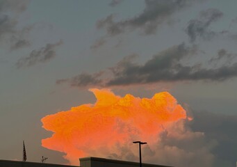 orange clouds