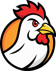 Mascot Chicken Logo Style Vector art illustration eps