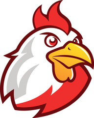 Mascot Chicken Logo Style Vector art illustration eps