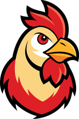 Mascot Chicken Logo Style Vector art illustration eps